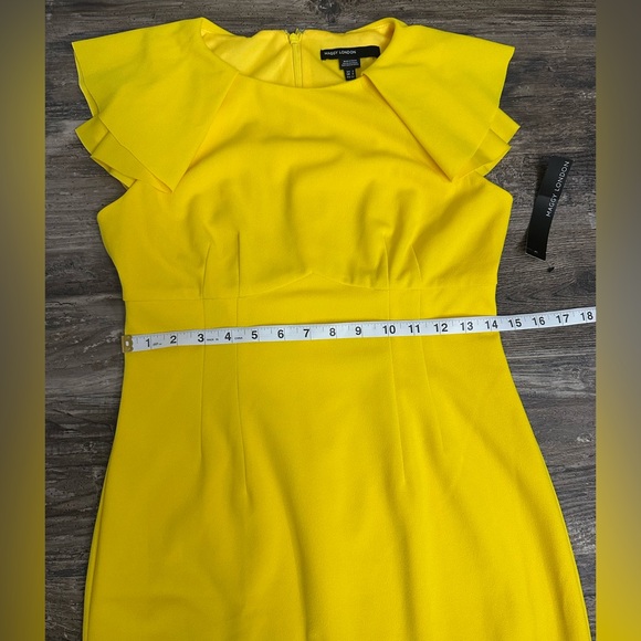 NWT Maggy London Women’s Yellow Midi Dress Size 2 - Picture 8 of 12